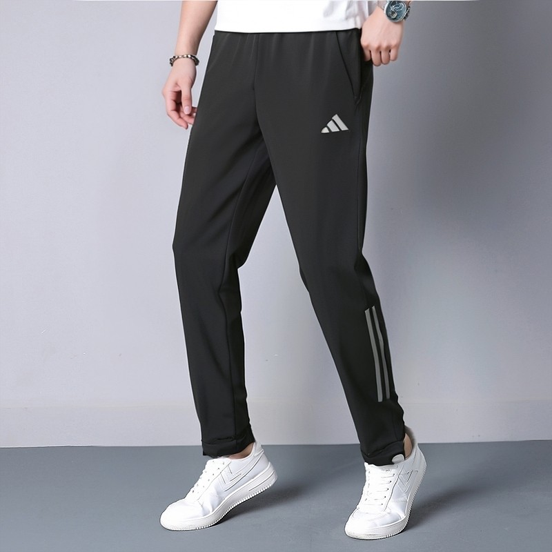 阿迪达斯裤子男裤夏季拉链口袋薄款运动裤速干透气健身裤梭织长裤