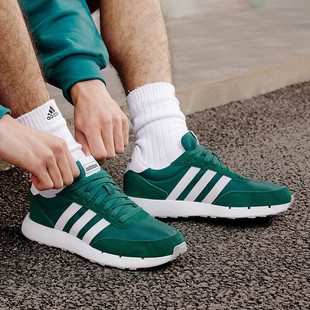 阿迪达斯男女鞋夏季新款复古运动鞋德训鞋轻便耐磨情侣绿色跑步鞋