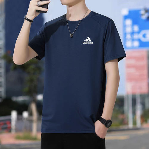 正品假一赔十速干蓝色运动短袖夏