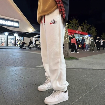 耐克官方正品摇粒绒运动长裤束脚