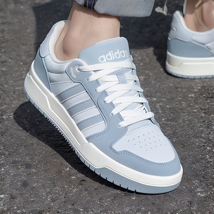 阿迪达斯板鞋男冬季新款蓝色小白鞋篮球麂皮耐磨ENTRAP复古休闲鞋