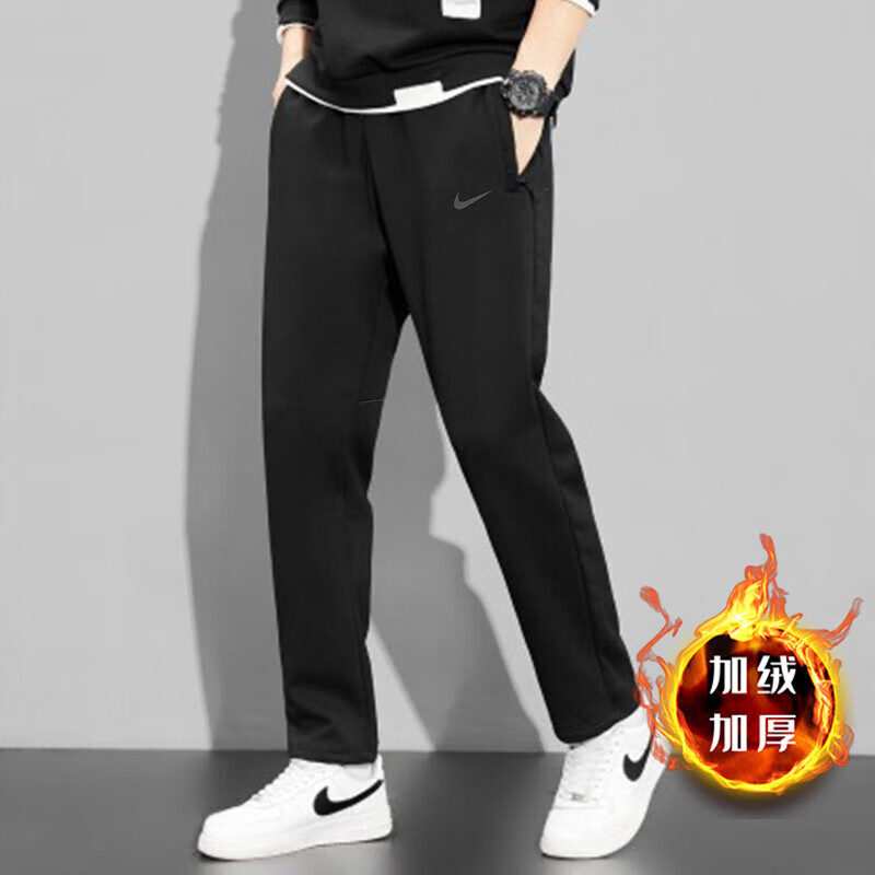 耐克直筒裤子长裤保暖运动裤Nike冬季新款跑步裤健身加绒厚款男裤
