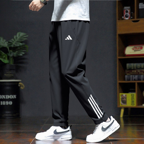 阿迪达斯运动裤男裤夏季速干跑步健身裤子透气休闲裤小脚裤长裤