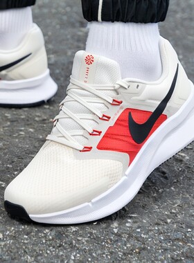 NIKE耐克男鞋夏季新款运动鞋低帮轻便舒适网眼透气红勾跑步鞋
