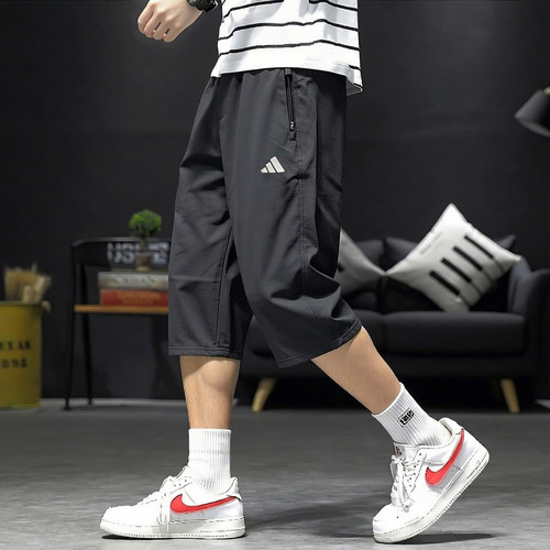 正品假一赔十七分裤男速干中长裤