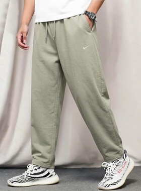绿色长裤Nike耐克裤子2026年新款男裤冰丝运动裤速干直筒裤休闲裤