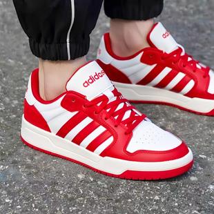 阿迪达斯男女鞋春季新款休闲红色篮球鞋复古低帮美式耐磨百搭男鞋