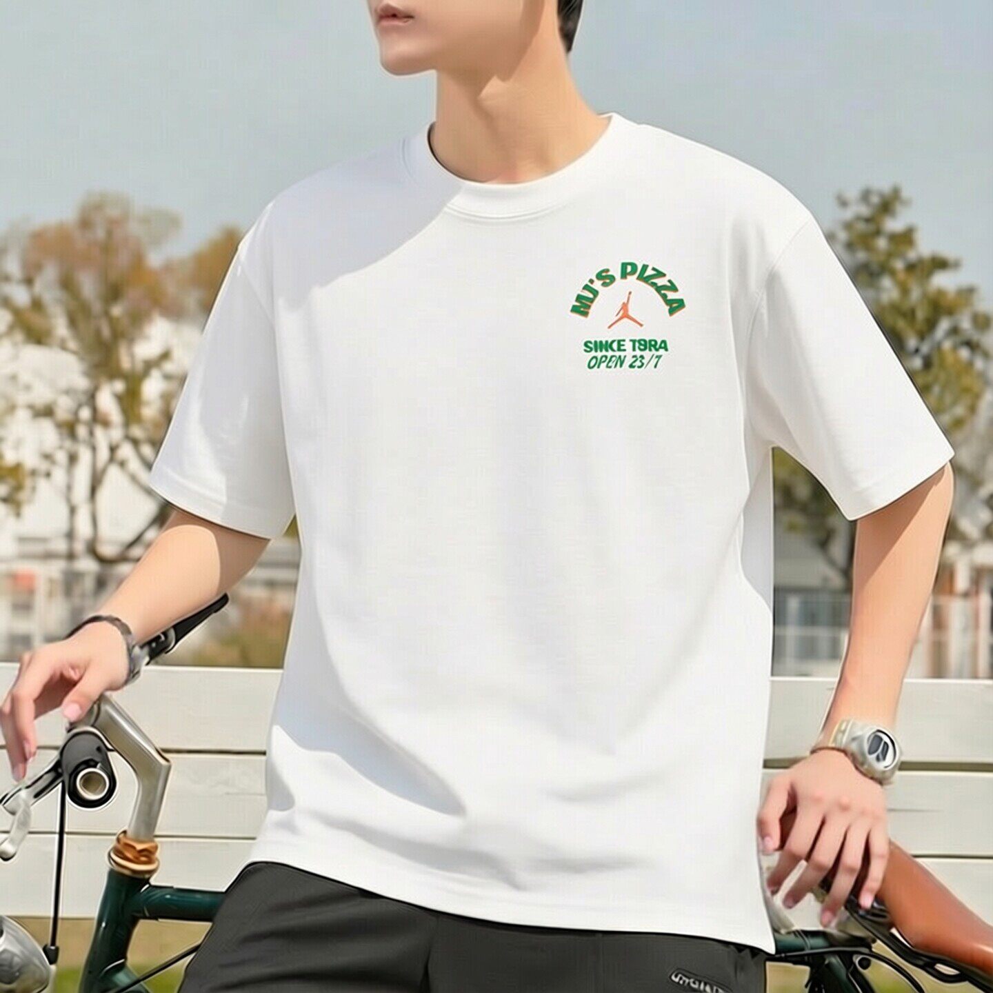 Jordan纯棉白T恤NIKE耐克短袖夏季新款衣服圆领上衣男子AJ运动服