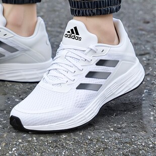 阿迪达斯白色男女鞋夏季新款运动缓震轻便透气网面休闲跑步鞋男鞋