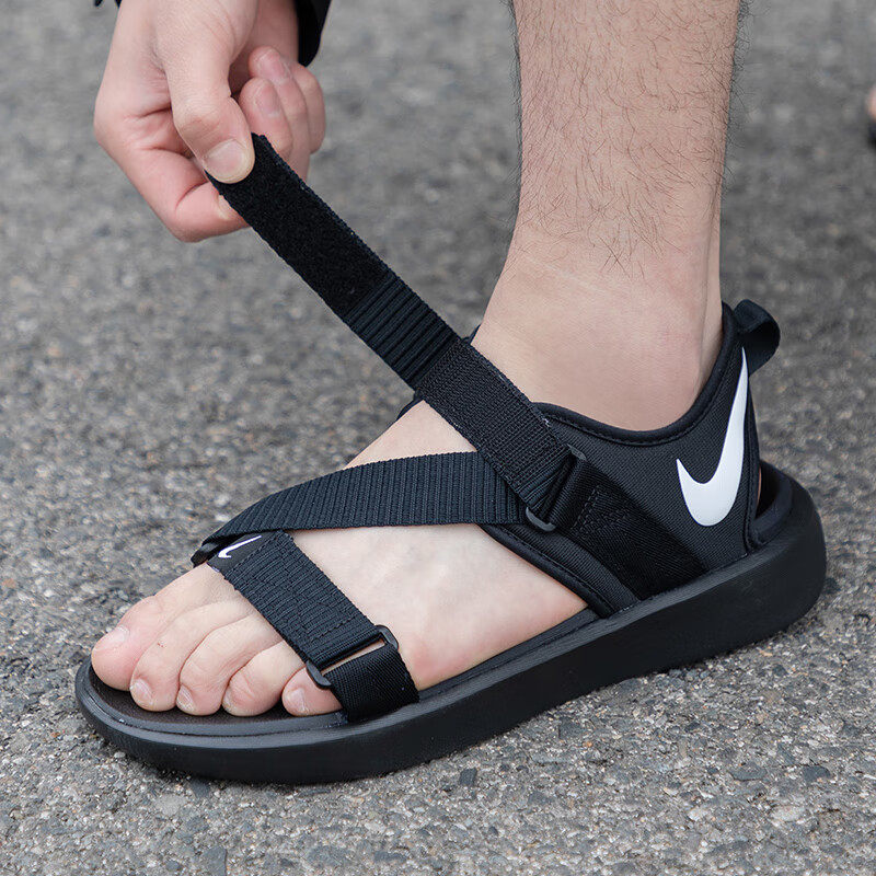 NIKE耐克男鞋夏季防滑耐磨户外沙滩鞋男士休闲鞋涉水魔术贴凉鞋