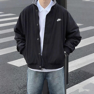 Nike耐克冬季新款上衣厚款加绒外套男子立领运动夹克训练服FZ0657