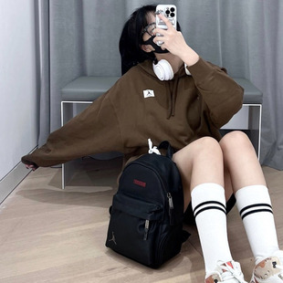 Jordan黑色双肩包学生书包25新款aj包训练大容量旅行休闲运动背包