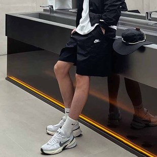 Nike耐克夏季工装短裤男篮球裤纯棉梭织透气运动裤户外休闲五分裤
