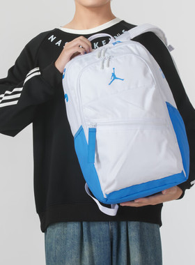 AJ蓝色双肩包Nike耐克运动包正品户外登山背包新款学生书包休闲包