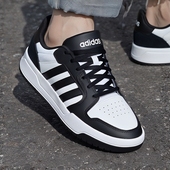 男女鞋 秋季 新款 阿迪达斯板鞋 透气黑白熊猫低帮篮球皮面情侣运动鞋