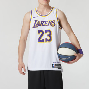 训练服LBJ Nike耐克官方正品 詹姆斯篮球背心洛杉矶湖人运动T恤无袖