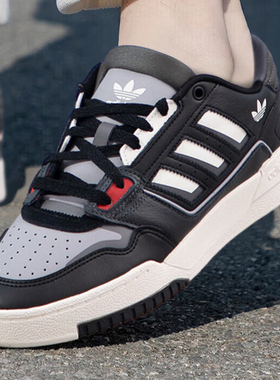 阿迪达斯三叶草板鞋男冬季新款复古休闲DROPSTEP低帮篮球鞋IG4333