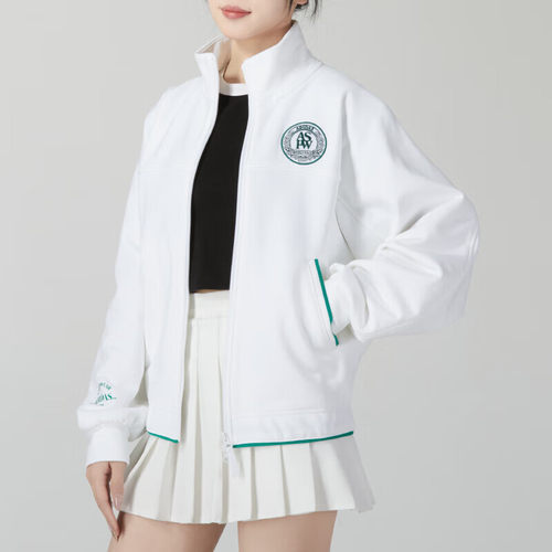 阿迪达斯外套女装秋季户外健身运动服立领复古休闲夹克 JD3467