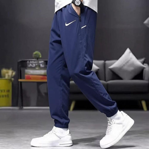 Nike耐克冰丝裤长裤藏蓝色运动裤速干男裤束口训练裤跑步小脚卫裤