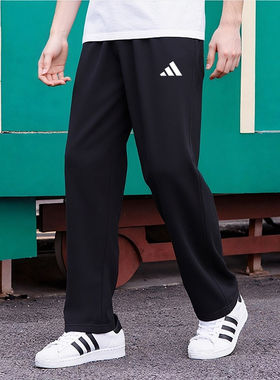 宽松直筒长裤运动裤adidas