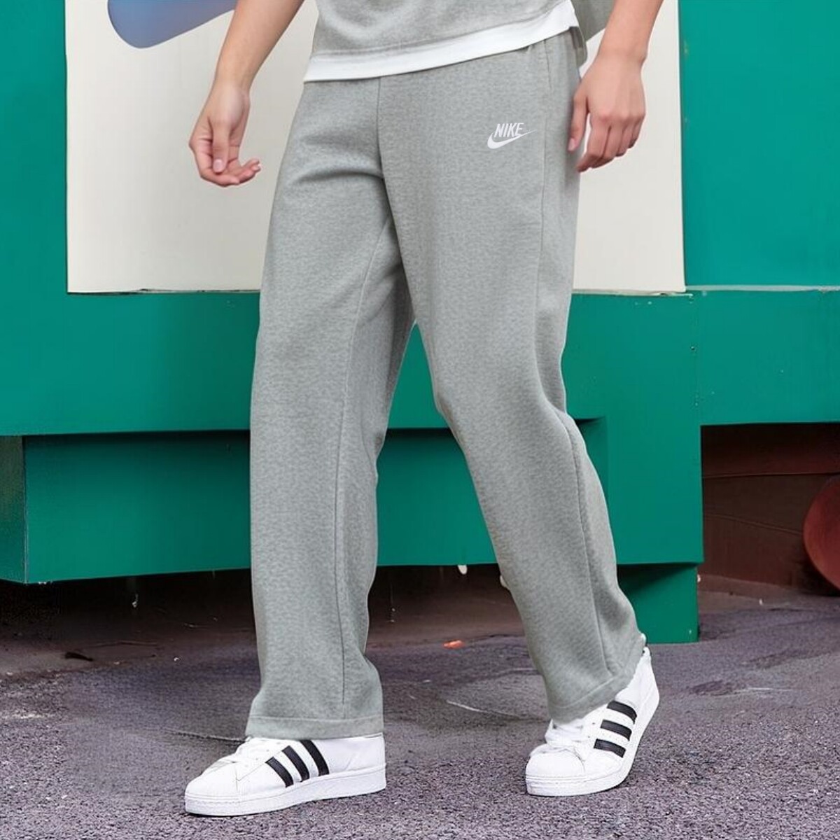 Nike耐克裤子宽松直筒裤薄款纯棉长裤秋季新款运动裤针织透气男裤