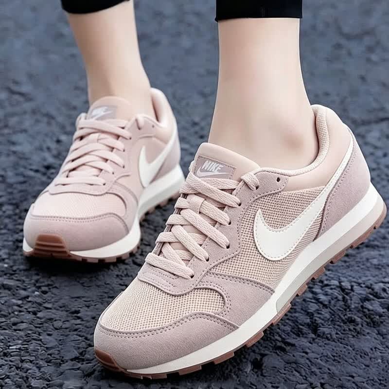 NIKE耐克休闲鞋女鞋新款潮流复古运动鞋百搭粉色阿甘鞋网面跑步鞋