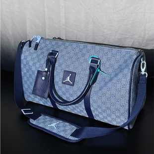 蓝色aj训练包耐克正品健身包大容量行李包百搭手拎包商务包运动包