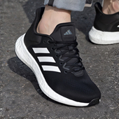 阿迪达斯跑步鞋 回弹男鞋 男新款 缓震耐磨黑武士Boost爆米花运动鞋