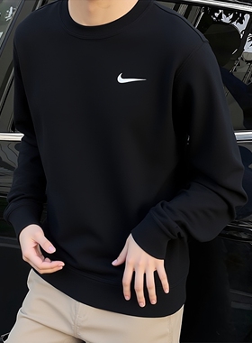 Nike耐克圆领套头衫正品纯棉卫衣男士厚款外套冬季新款上衣637903