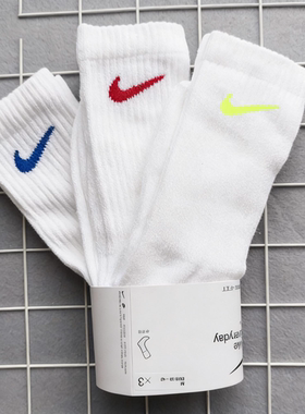 白色长筒袜Nike耐克袜子正品男女棉袜2026年新款速干运动袜SX7676