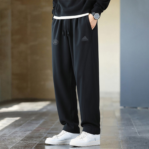 正品假一赔十裤子男冬直筒运动裤