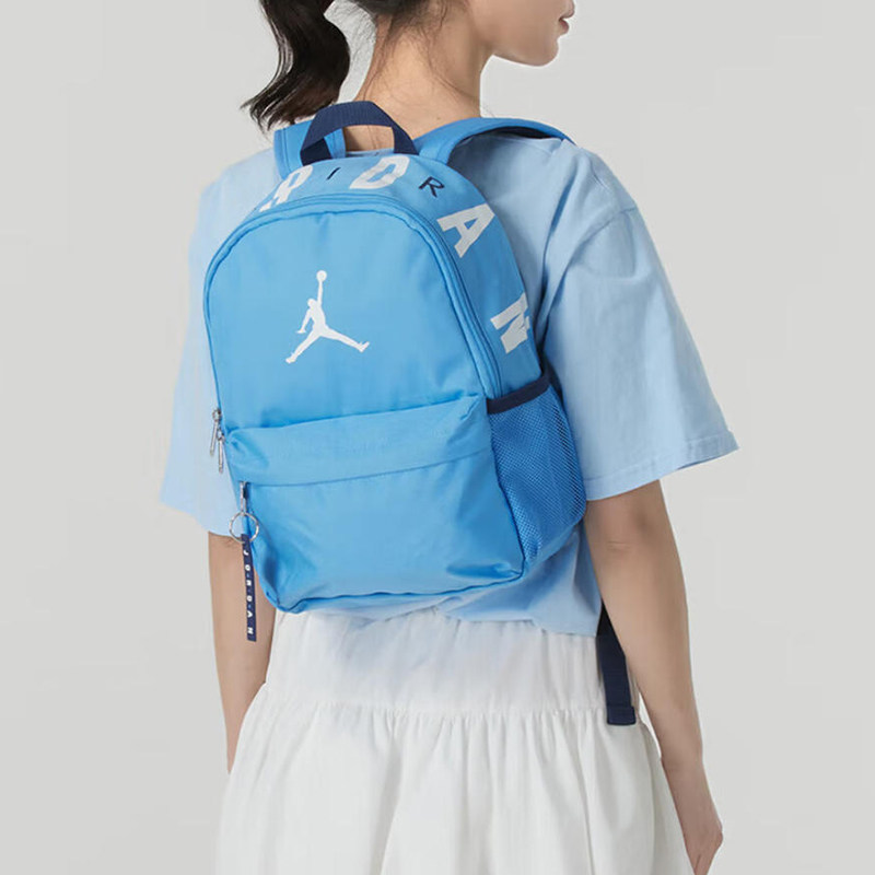 Jordan双肩背包aj正品儿童包旅行包蓝色户外包糖果色男女包运动包图片