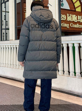 正品假一赔十中长款羽绒服男冬