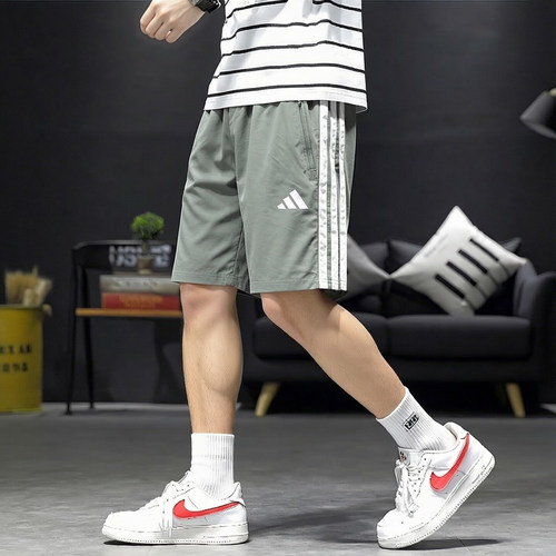 adidas短裤男夏季新款透气速干篮球运动裤正品阿迪达斯宽松五分裤
