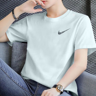 Nike耐克夏季新款冰丝速干短袖男士跑步训练运动T恤透气休闲半袖