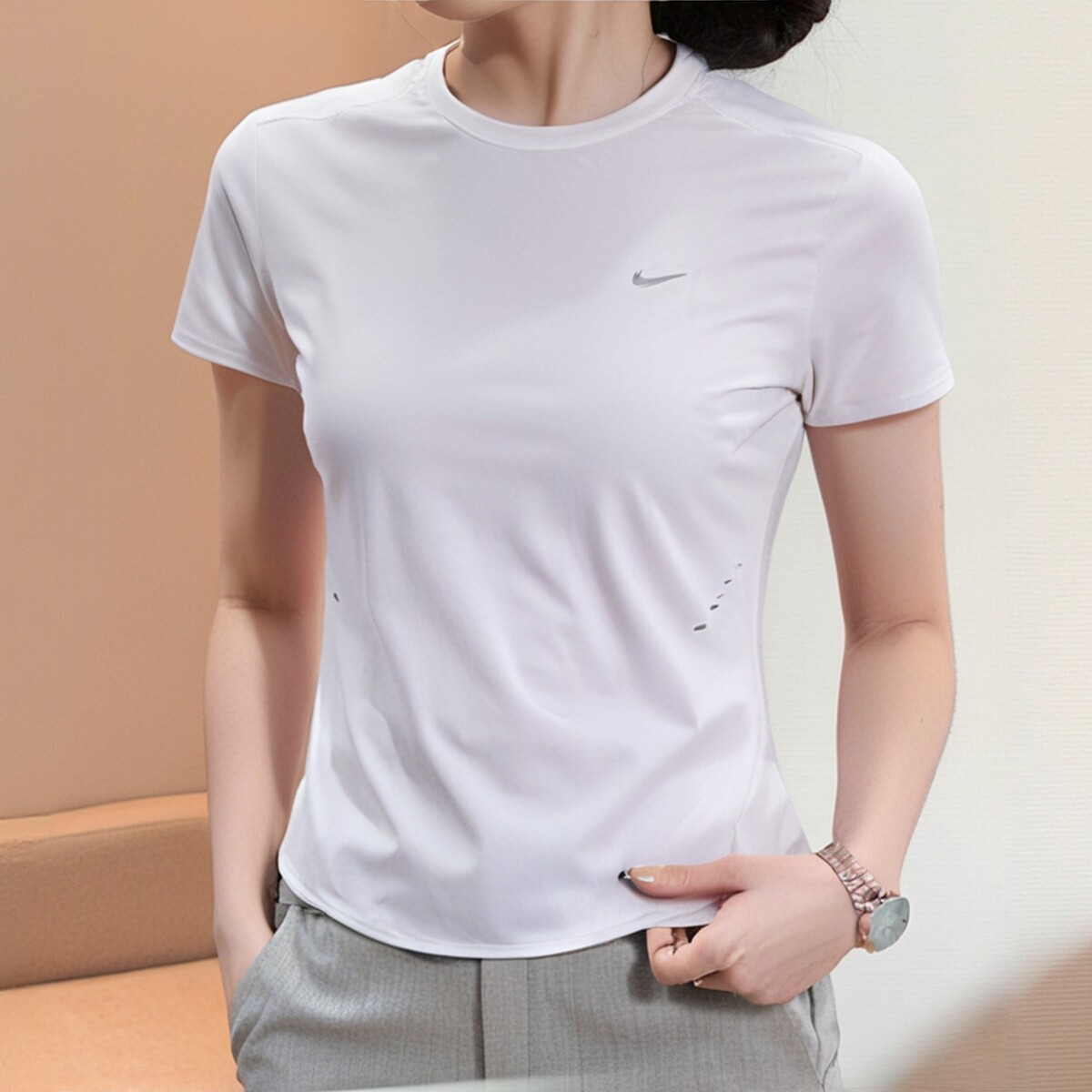 女士速干短袖Nike耐克2025新款跑步运动T恤透气训练服正品半截袖