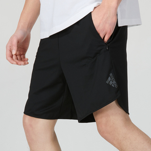 阿迪达斯短裤男裤2024夏季新款五分梭织运动裤训练健身休闲沙滩裤