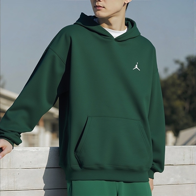 乔丹官方正品加绒连帽卫衣男外套
