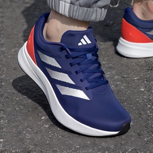 阿迪达斯男女鞋夏季新款网面透气休闲鞋耐磨缓震蓝色复古跑步鞋男