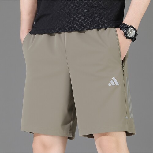阿迪达斯夏季男士运动裤快干透气休闲健身裤跑步训练五分裤
