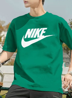 绿色短袖耐克正品男Nike运动体恤篮球休闲半袖透气上衣T恤AR5005