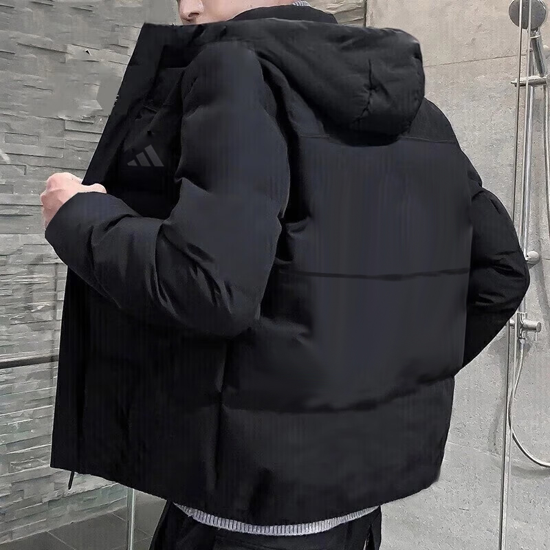 阿迪达斯羽绒服男冬季新款连帽加厚外套鸭绒衣男士防风运动服棉袄
