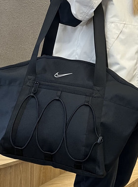 Nike耐克女单肩包托特包腋下包黑色挎包手拎包健身运动包潮CV0063