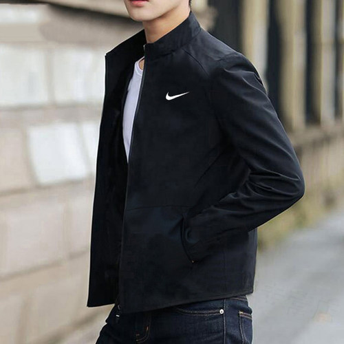 耐克官方正品黑色立领运动外套男