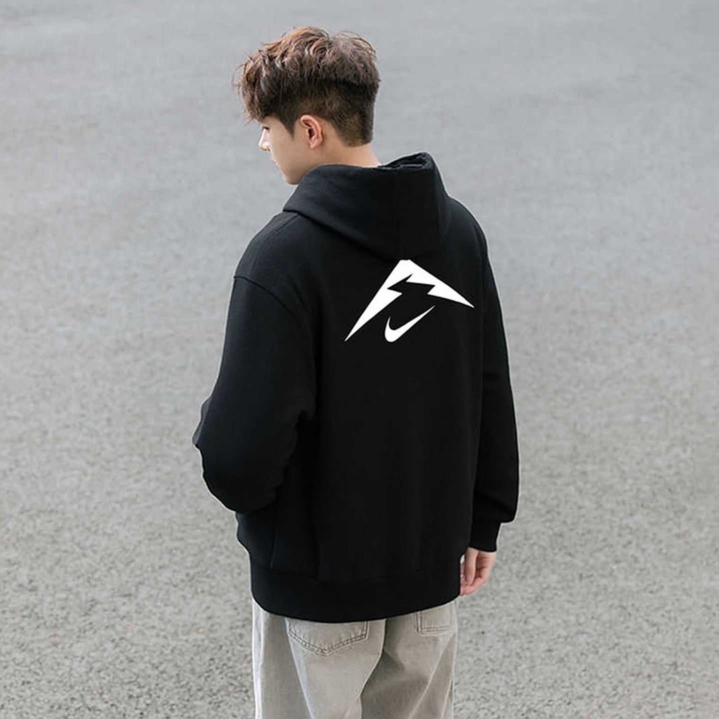 Nike耐克连帽卫衣男2025冬新款越野跑步防风休闲运动套头衫HJ3571