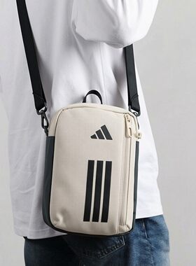 阿迪达斯斜挎包男包夏季新款休闲手机小包迷你运动旅行单肩包女