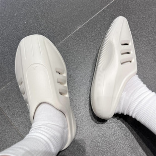 阿迪达斯拖鞋 新款 IIInfinity包头厚底运动篮球穆勒鞋 JH6766 男夏季