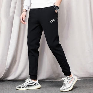 Nike耐克裤子薄款运动裤纯棉男裤新款小脚裤透气针织长裤卫裤