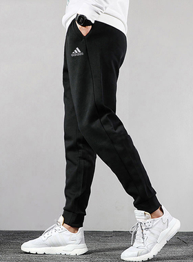 阿迪达斯运动裤子男裤2025春秋新款针织长裤宽松束脚裤卫裤EB5270