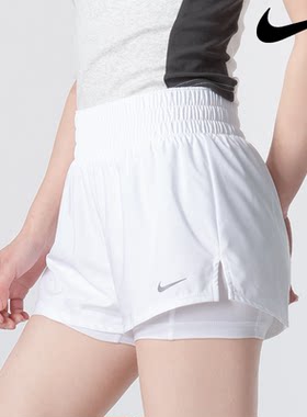 耐克白色女短裤热裤假一赔十